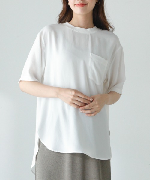 「M.deux」 半袖ブラウス MEDIUM オフホワイト レディース_画像4