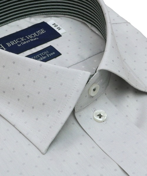 「TOKYO SHIRTS」 長袖シャツ - ライトグレー メンズ_画像2