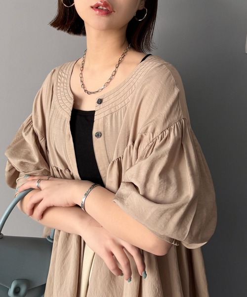 「classicalelf」 長袖ブラウス X-LARGE ベージュ レディース_画像10