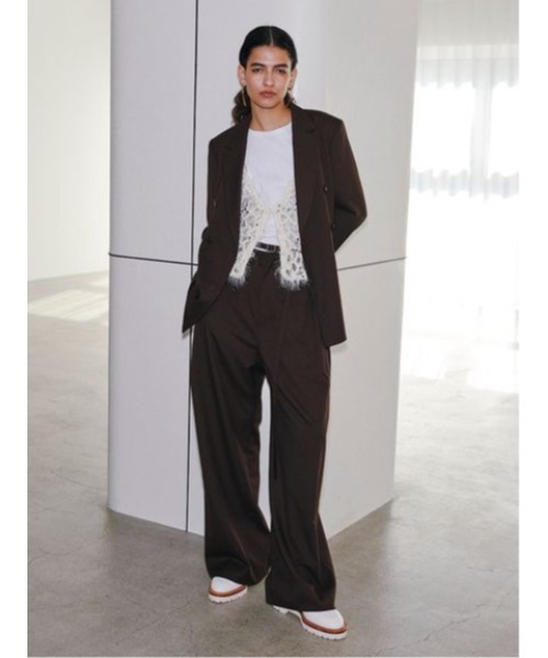 「styling/」 長袖カットソー FREE ライム レディースの画像