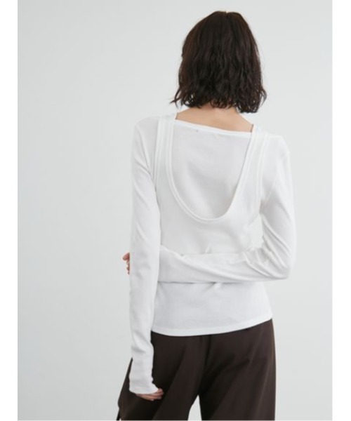 「styling/」 長袖カットソー FREE ライム レディースの画像