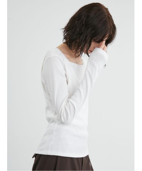 「styling/」 長袖カットソー FREE ライム レディースの画像