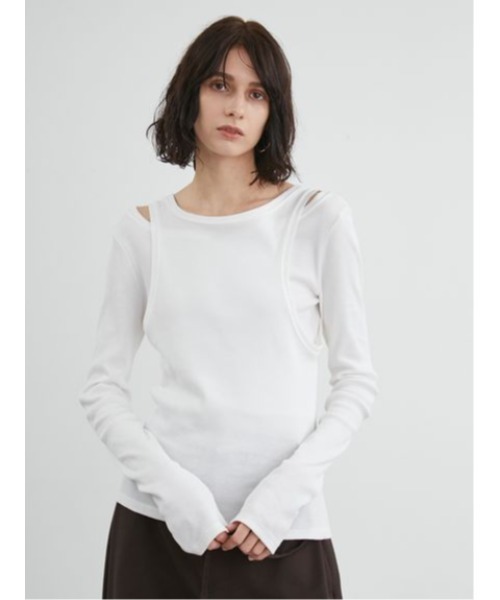 「styling/」 長袖カットソー FREE ライム レディースの画像