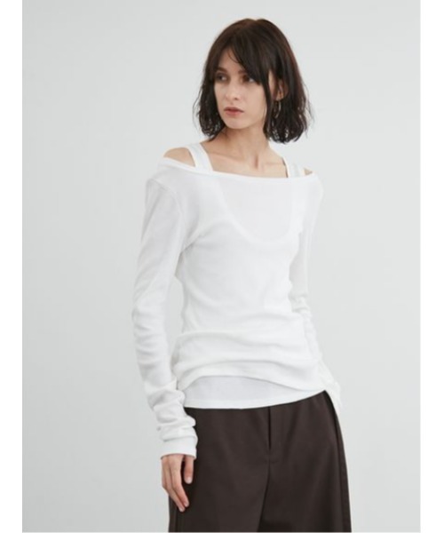 「styling/」 長袖カットソー FREE ライム レディースの画像