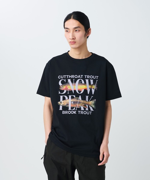 し*こ様 Brook ブルック お魚 トラウトTシャツ 25S/S ブラック し*こ様 Brook ブルック お魚 トラウトTシャツ 25S/S ブラック 【公式