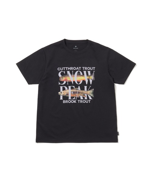 し*こ様 Brook ブルック お魚 トラウトTシャツ 25S/S ブラック し*こ様 Brook ブルック お魚 トラウトTシャツ 25S/S ブラック 【公式