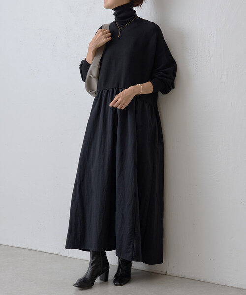 「BEARDSLEY」 ドッキングワンピース 1 ブラック レディースの画像