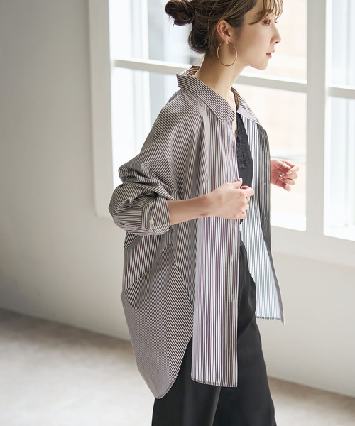 NOBLE（ノーブル） ブラウス シャツ 「洗える」フィルロワコットン 