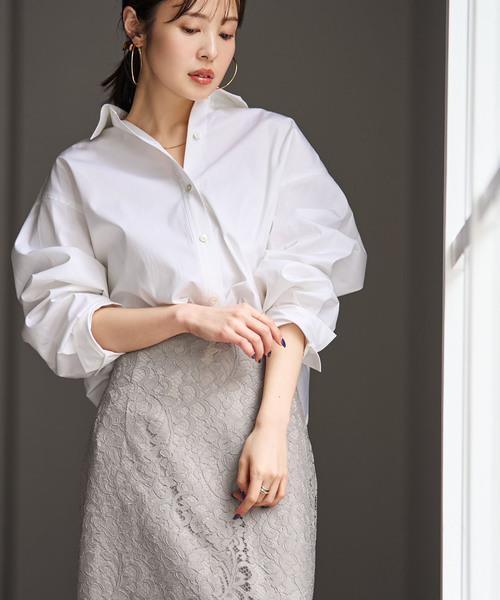 NOBLE（ノーブル） ブラウス シャツ 「洗える」フィルロワコットン 