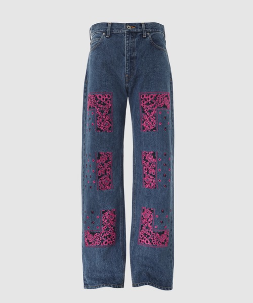 ジーンズ Bandana Embroidery Denim Pants メンズの画像