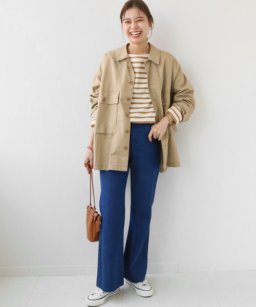 「JOURNAL STANDARD relume」 長袖シャツ FREE グリーン レディース_画像3