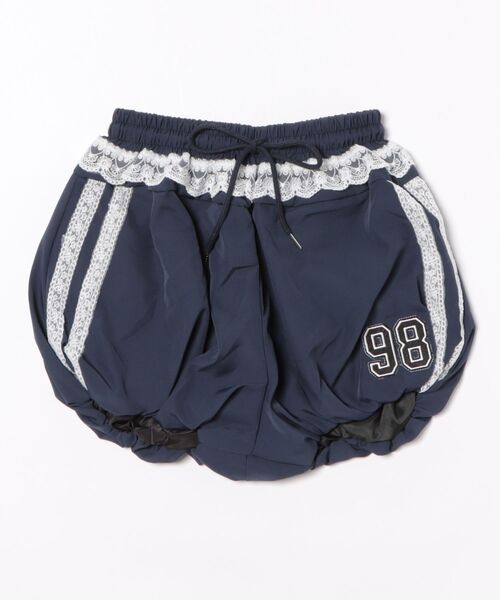 パンツ レースライン バルーンシルエット ショートパンツ ブルマパンツ