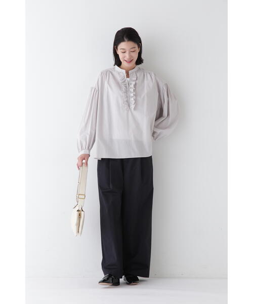 「human woman」 長袖ブラウス MEDIUM ベージュ系その他2 レディース_画像3