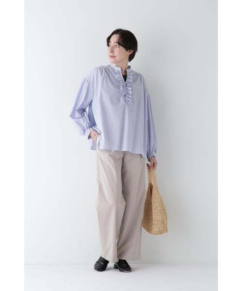 「human woman」 長袖ブラウス MEDIUM ベージュ系その他2 レディース_画像8