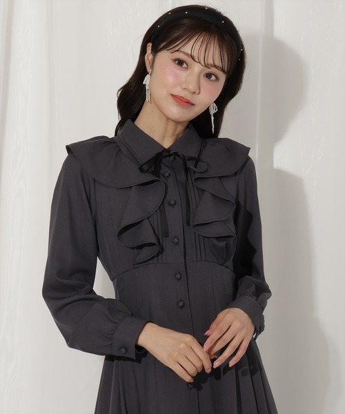 「WILLSELECTION」 長袖ワンピース FREE グレー レディース_画像4