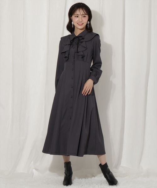 「WILLSELECTION」 長袖ワンピース FREE グレー レディース_画像9