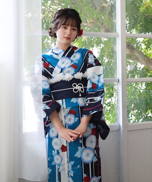 竺仙　浴衣　細浴衣 グレー　なでしこ　撫子 竺仙 浴衣 細浴衣 グレー なでしこ 撫子 【公式通販】