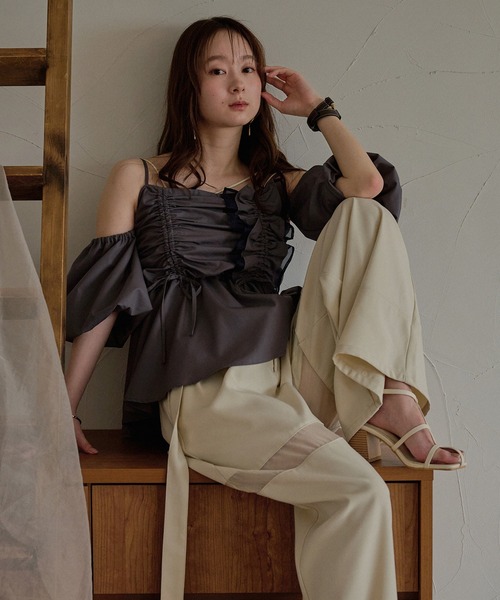 mideal（マイディール） ブラウス シャツ 3way peplum design tops 
