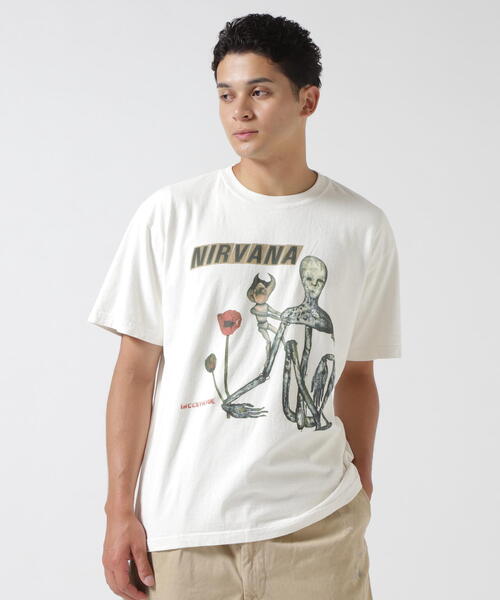 「NIRVANA」 半袖Tシャツ M ナチュラル メンズ_画像4