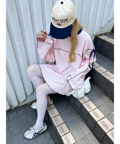 「WC」 長袖カットソー FREE アイボリー レディース_画像6