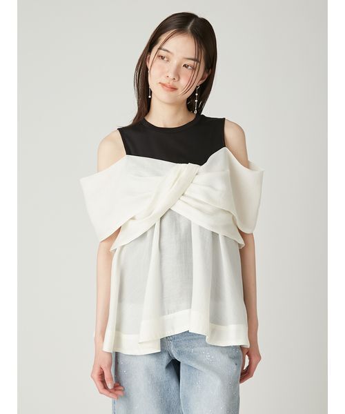 FRAY I.D（フレイ・アイディー） tシャツ 半袖 ツイストディテール