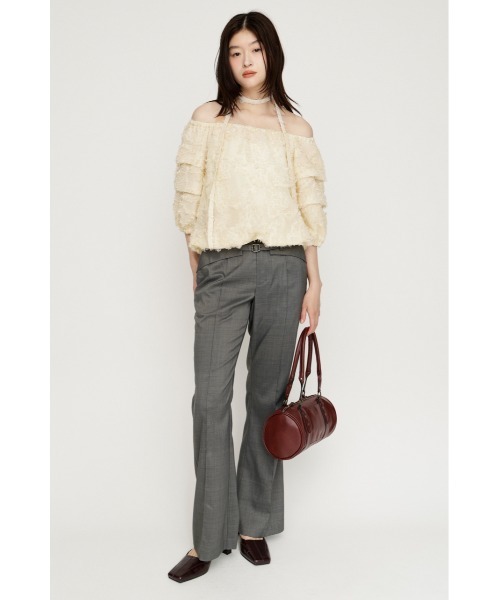 SLY（スライ） ブラウス シャツ TUCK SLEEVE OFFSHOULDER TOPS タック