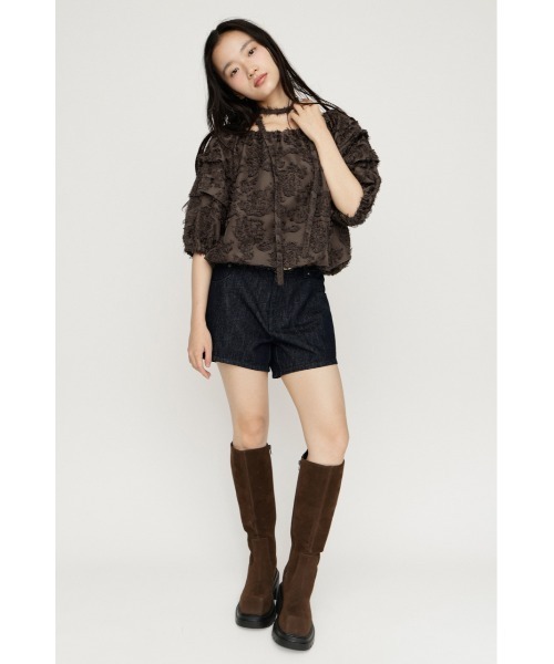 SLY（スライ） ブラウス シャツ TUCK SLEEVE OFFSHOULDER TOPS タック