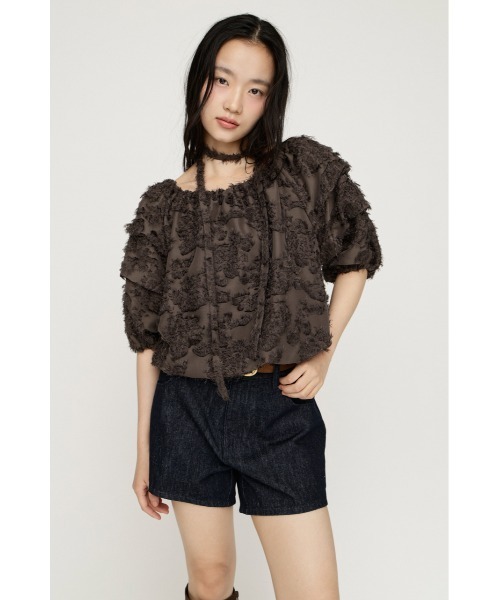 SLY（スライ） ブラウス シャツ TUCK SLEEVE OFFSHOULDER TOPS タック