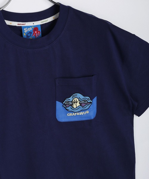 GRAF＆WU（グラフアンドウー） tシャツ ゴースト 刺繍ポケットTシャツ