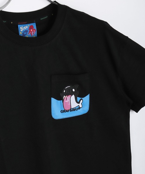GRAF＆WU（グラフアンドウー） tシャツ ゴースト 刺繍ポケットTシャツ