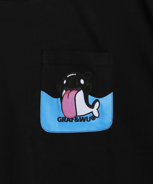 GRAF＆WU（グラフアンドウー） tシャツ ゴースト 刺繍ポケットTシャツ