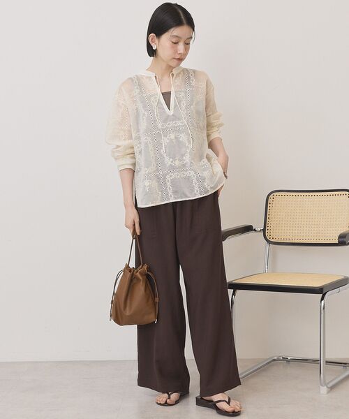 「AMERICAN HOLIC」 長袖ブラウス M オフホワイト レディース_画像6