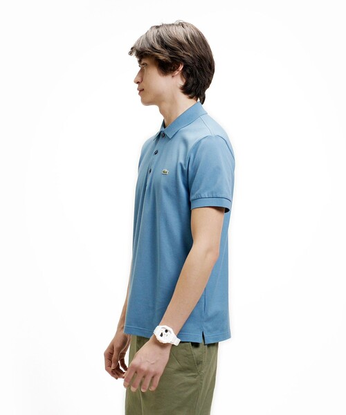 LACOSTE（ラコステ）半袖ポロシャツ （Color：PTV、Size：3） ラコステ LACOSTE レギュラーフィット オーバーサイズワニプリント
