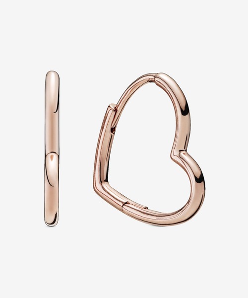 PANDORA（パンドラ） ピアス アシンメトリカル ハート フープ ピアス