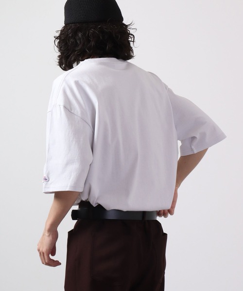JEMORGAN tシャツ 天竺袖ワッペン付き半袖ビッグT メンズ