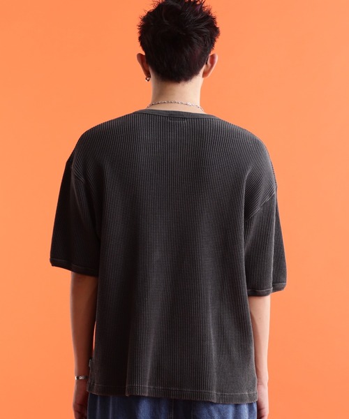 Schott ショット PIGMENT O/D HENLEY NECK T-SHIRT 半袖 Tシャツ PIGMENT O/D SS HENLEY NECK T-SHIRT/ピグメント オーバーダイ