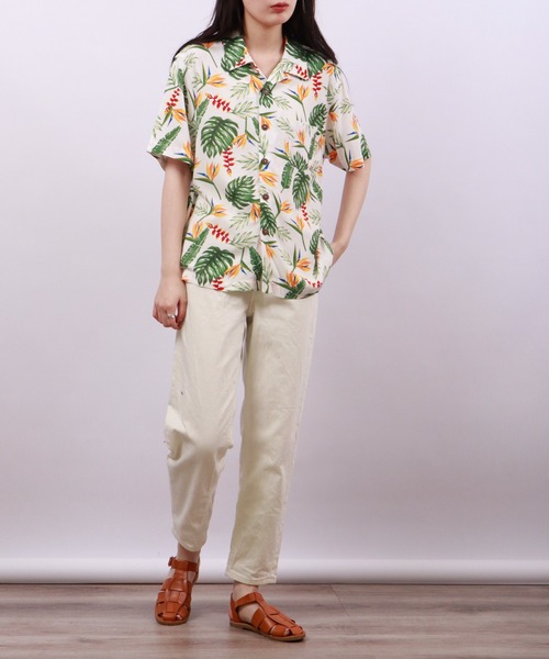 ACE4 アロハ様 Ace ブラウス シャツ ACE アロハシャツ 半袖 レディース メンズ