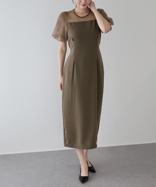 UNITED TOKYO ドレス メランジェ ジャガードワンピース UNITED TOKYO メランジェジャガードワンピース