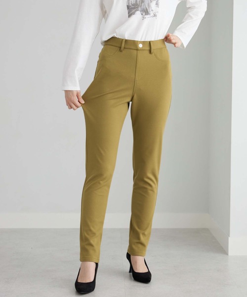 BELLUNA パンツ 防風ストレッチ素材ストレートパンツ股下73cm