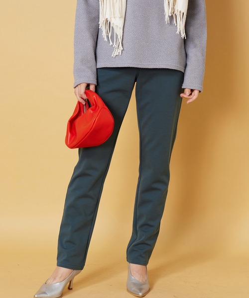 BELLUNA パンツ 防風ストレッチ素材ストレートパンツ股下73cm