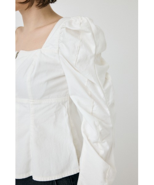 ブラウス シャツ WHT DENIM BUSTIER ブラウス レディース MOUSSY ブラウス シャツ WHT DENIM BUSTIER レディース