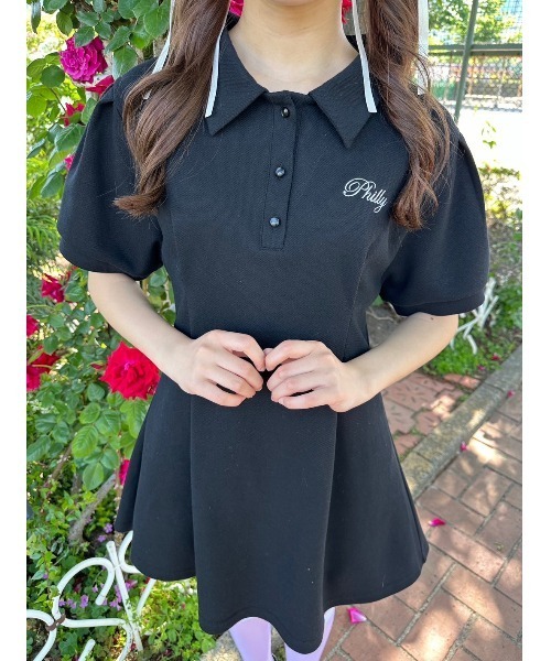 お値下げしました!TORY SPORT ジッパー付きポロワンピース ワンピース 「PHILLY」パフスリーブポロワンピース : ZOZOTOWN