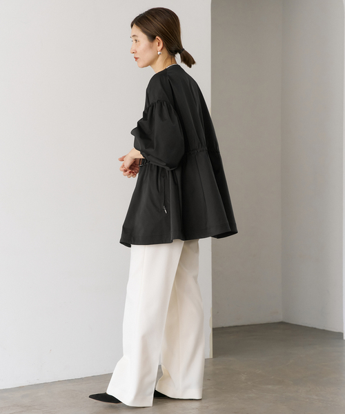 VERMEIL par iena ブルゾン アウター ノーカラーギャザーZIP