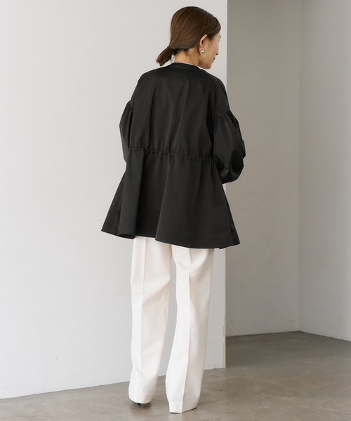 VERMEIL par iena ブルゾン アウター ノーカラーギャザーZIP