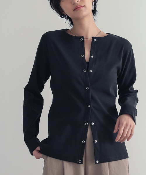 【美品】URU スナップカーディガン ブラック サイズ2 日本製 楽天市場】【中古】URU25SS 「Knit cardigan」 カーディガン