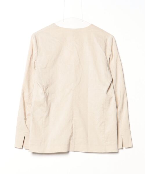 UNTITLED》☆新品タグ付き☆ ラムレザー ノーカラー ジャケット 羊 S