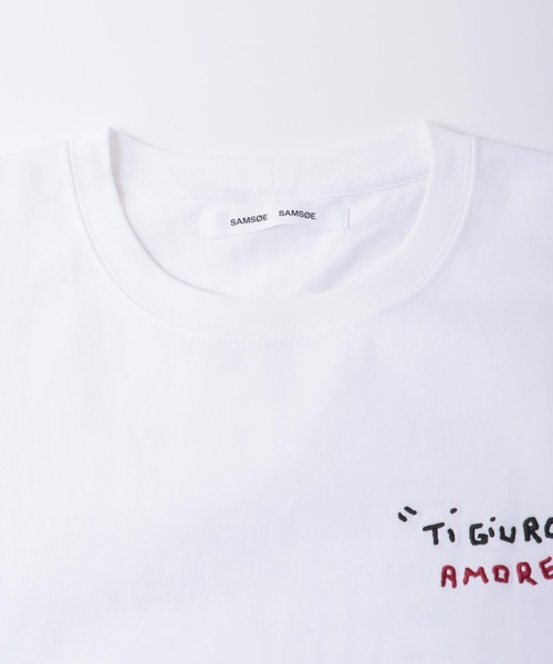 tシャツ SAMSOE SAMSOE / SAGIOTTO TI GIURO Tee(プリントハーフスリーブTシャツ ) レディース DRESSLAVE tシャツ SAMSOE / SAGIOTTO TI GIURO Tee(プリント