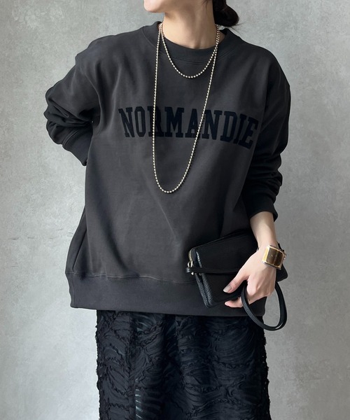 美品✨近年モデル ドゥロワー ツリ 裏毛 スウェット ロゴプリント 日本製 DouDou（ドゥドゥ） tシャツ 「新色追加」「WEB限定」裏毛フロッキー