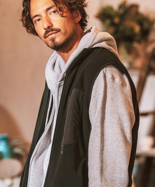 seventy seven ベスト ジレ mcg3510- fleece zip vest メンズ