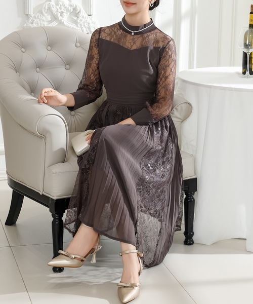 Lace Ladies（レースレディース） ドレス プチハイネック レース